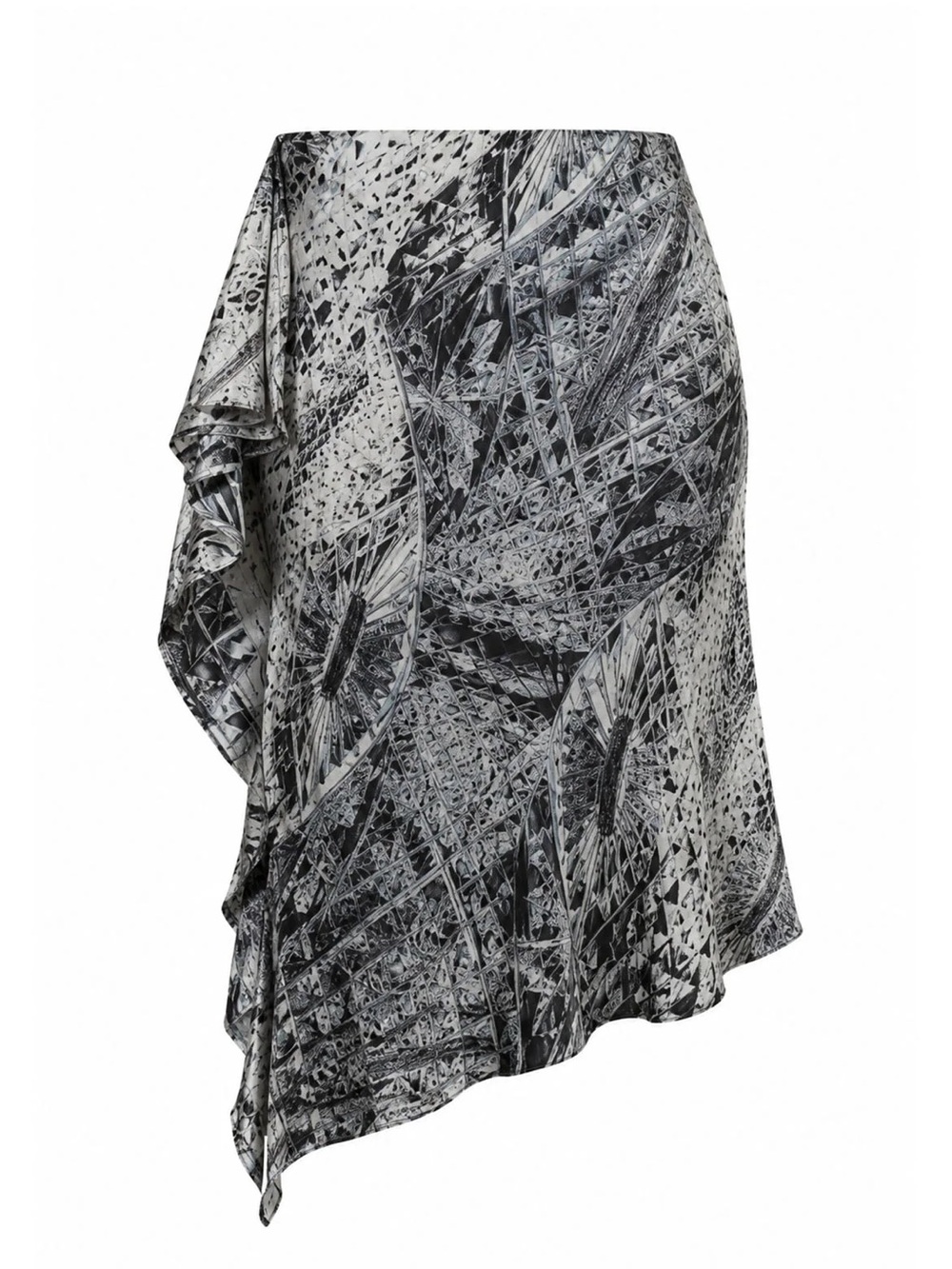 Roberto Cavalli F/W 2001 Diamond Print Silk Skirt